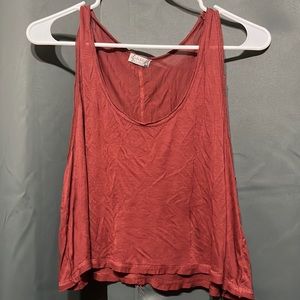 Intimately Free People Sheer Burnt Orange Crop Top